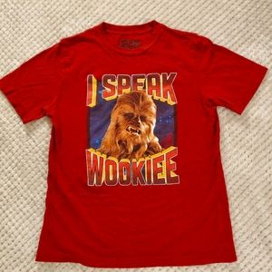 STAR WARS TSHIRT BOYS size 8 RED